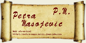 Petra Mašojević vizit kartica